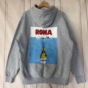 Full Send Rona Szn Pullover Hoodie Mens Size Large Jaws Corona Gray